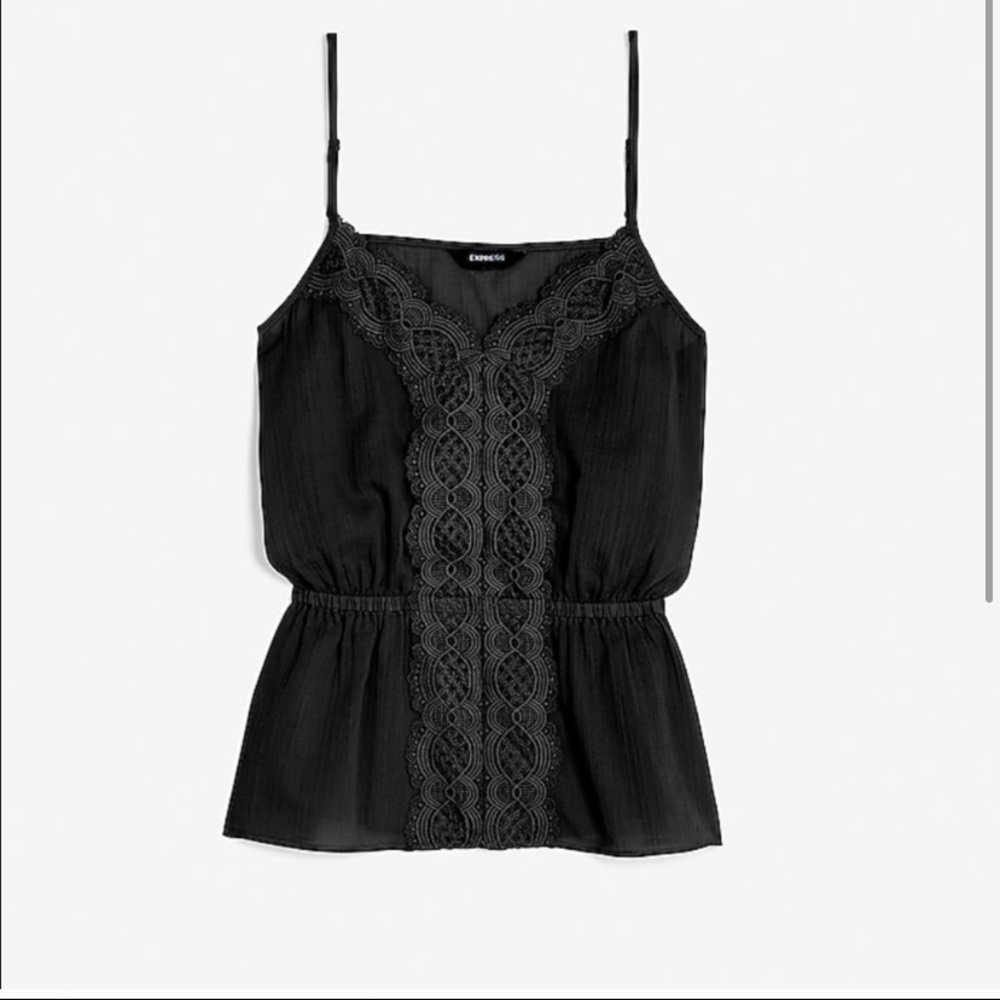 Express Lace Peplum Cami